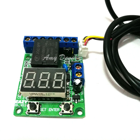 Sensor de temperatura a prueba de agua DS18B20, relé de voltaje del termostato, interruptor inteligente del temporizador ► Foto 1/6