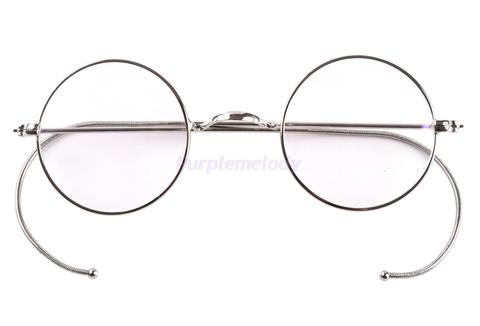 Montura de gafas graduadas con borde de alambre, pequeñas ópticas redondas, de 39mm, para niños antiguos ► Foto 1/6