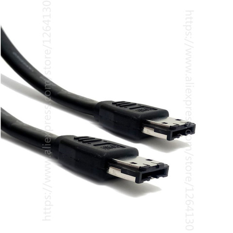 E-SATA eSATA-Cable de extensión macho a macho Cable DE TRANSFERENCIA DE DATOS para disco duro portátil, 1m/100cm ► Foto 1/3