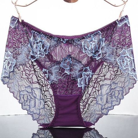 Ropa Interior Femenina de talla grande 5XL, lencería Sexy de encaje de lujo con flores huecas, 2022 ► Foto 1/6
