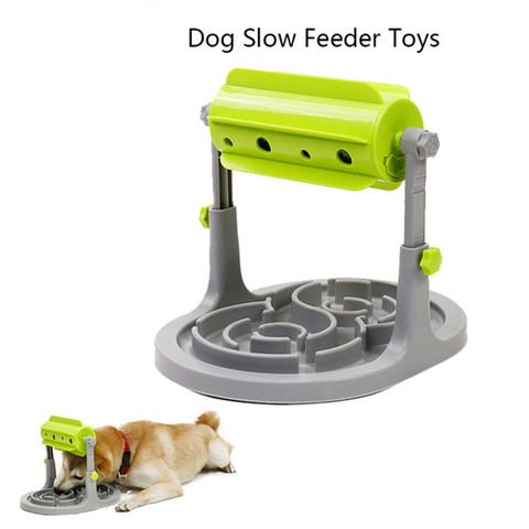 Alimento tratado perro juguetes alimentador educativo perro puzle juguetes interactivos IQ juego de entrenamiento juguete Anti choques más lento alimentador Bol ► Foto 1/6