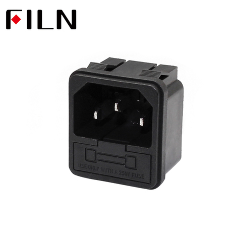 FL-AC-11-Conector de toma de corriente macho de 3 pines IEC320 C14, 1 unidad, 250V, 10A ► Foto 1/1