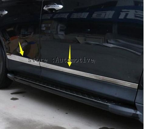 Estilo de coche para Toyota RAV4 puerta lateral de cuerpo de acero inoxidable ajuste cubierta de pegatinas de para Toyota RAV4 2013-2016 de 2017 ► Foto 1/2