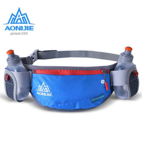 AONIJIE-Cinturón de hidratación E882 para maratón, riñonera con soporte para teléfono y botellas de agua de 170ml ► Foto 1/6