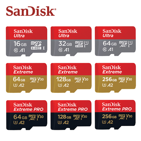 SanDisk-tarjeta Micro SD de 16GB, 32GB, A1, MicroSDHC, 64GB, 128GB, 256GB, 400GB, MicroSDXC EXTREME PRO, V30, U3, A2, 4K, UHD, TF ► Foto 1/6