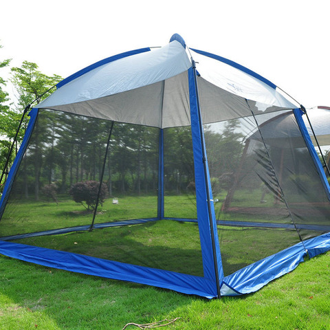 Nueva llegada 5-8 uso persona Camping al aire libre tienda De prevenir los mosquitos Gazebo gran espacio Carpas De Camping ultraligero refugios ► Foto 1/4