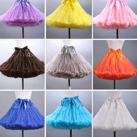 Minifalda de tul para mujer, Falda corta hinchada Vintage, enaguas de la falda nupcial, tutú Rockabilly ► Foto 1/6