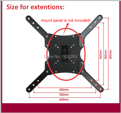 X400 VESA-Adaptador de extensión de 400x400mm para televisor LCD de 14-55 