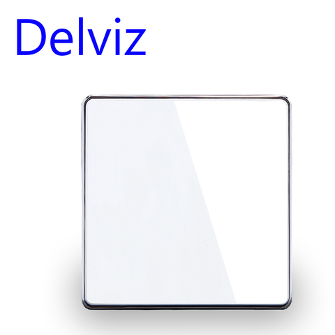 Interruptor de cristal Delviz, 1 entrada/2 vía, interruptor empotrado, 16A, interruptor estándar de luz europeo/británico, interruptor con llave de pared de lujo para panel grande ► Foto 1/6