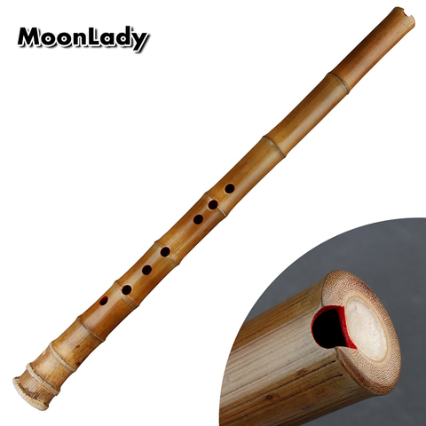 Flauta china de bambú, no Shakuhachi, instrumento Musical tradicional de viento de madera, llave Vertical de bambú, fluta Nan Xiao G/ F para principiantes ► Foto 1/6
