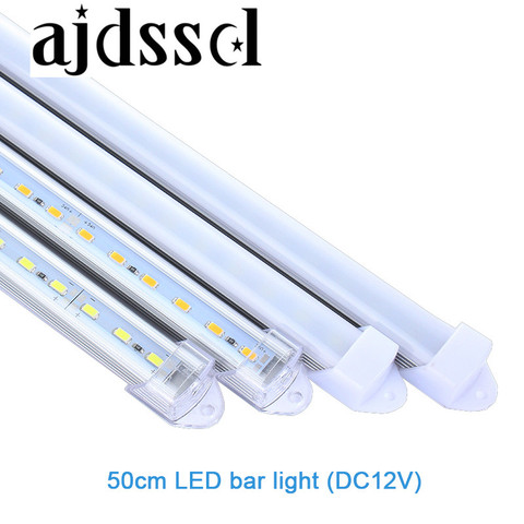 Barra de luz LED rígida con carcasa de aluminio en U y cubierta de pc, venta al por mayor, 50cm, DC12V, 36LED, SMD5730, 5 uds. X 50CM ► Foto 1/6
