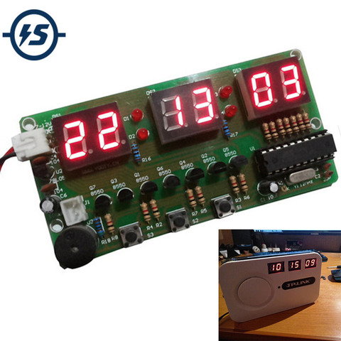 C51 Digital DIY reloj electrónico Kit Suite DIY Kit de seis 6 Bits y piezas componentes Eletronicos electrónico Kit de bricolaje ► Foto 1/6