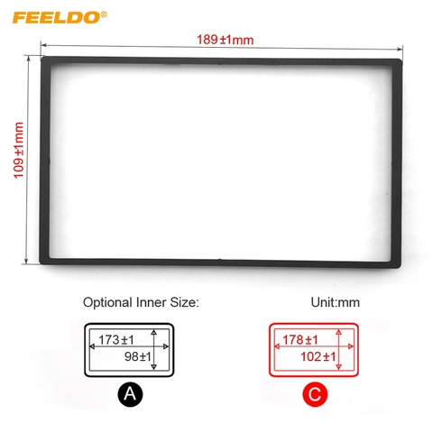 FEELDO 1 Pc 2Din coche DVD Radio Estéreo Fascia Panel marco adaptador de Kit de montaje para Honda FIT (Jazz) # FD-4406 ► Foto 1/5