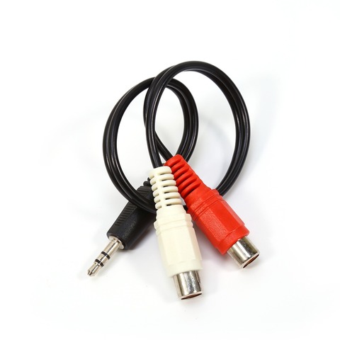 Conector macho de 3,5mm a 2 enchufe hembra de RCA Cable adaptador Mini Cable de Audio estéreo auriculares Y Cable ► Foto 1/6