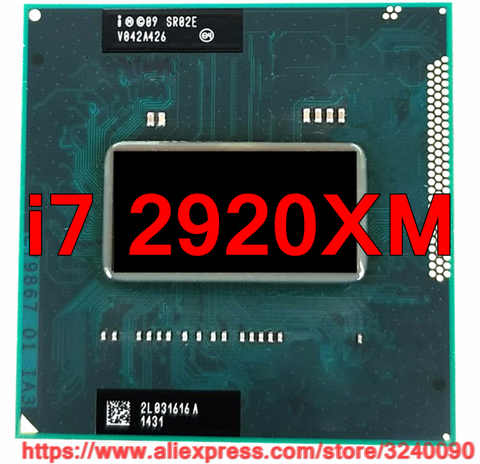 CPU Original lntel Core i7 2920xm SR02E, caché de 8M/2,5 GHz-3,5 GHz/Quad-Core, i7-2920xm, procesador de ordenador portátil, envío gratis ► Foto 1/1