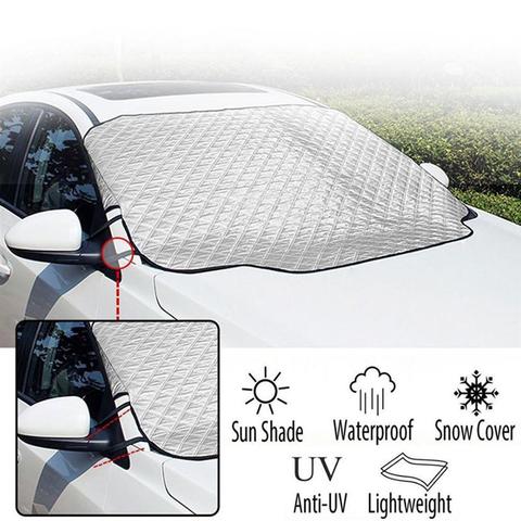 3 tamaños de parabrisas de coche parasol grueso Anti-viento sol UV sol lluvia nieve polvo protección frontal de la ventana ► Foto 1/6