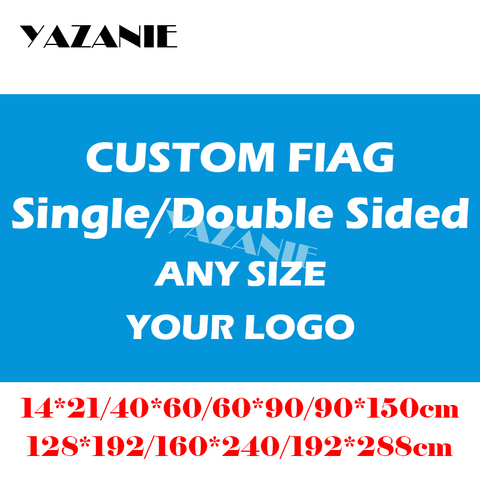 YAZANIE 60*90 cm/90*150 cm/120*180 cm/160*240 cm bandera de diseño personalizado Bandera de gran empresa deporte bandera mundial personalizar Banners ► Foto 1/6