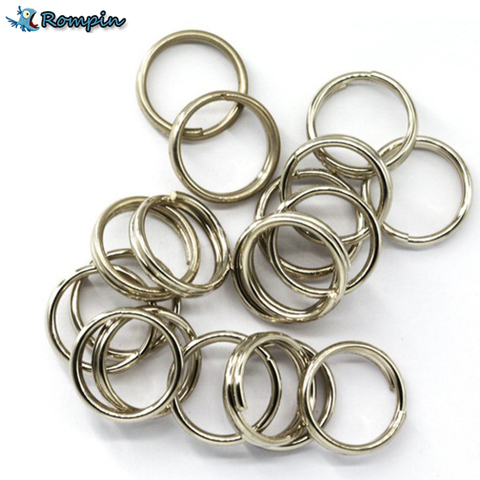 Rompin-Anillos divididos de acero inoxidable para señuelos blancos, herramientas de pesca de carpa, cebo duro, manivela, doble bucle, 6mm, 7mm, 8mm, 100 Uds. ► Foto 1/1