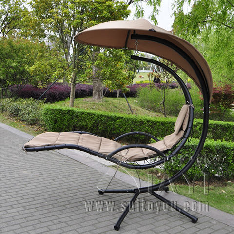 Tumbona colgante, silla con soporte de arco, columpio para porche, dosel ► Foto 1/4