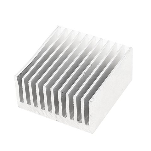 Disipador térmico de ventilador de enfriamiento de aluminio tono plateado 40x40x20mm ► Foto 1/3