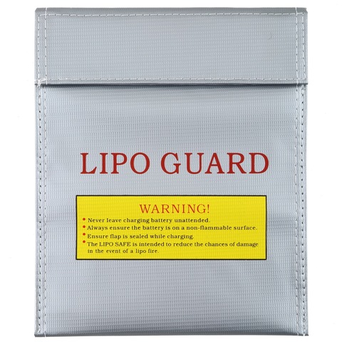 ¡1 Uds fuego RC LiPo Li-Po batería a prueba de seguridad guardia segura bolsa de carga saco de guardia de seguridad de plata dos tamaño caliente! ► Foto 1/6