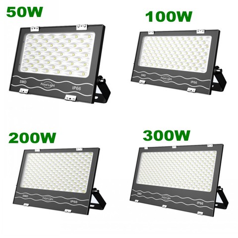 Foco de luz Led de inundación SMD IP65 para estacionamiento de construcción nocturna, 220V, 50W, 100W, 200W, 300W, 400W, decoración interior/exterior, 1 ud. ► Foto 1/6