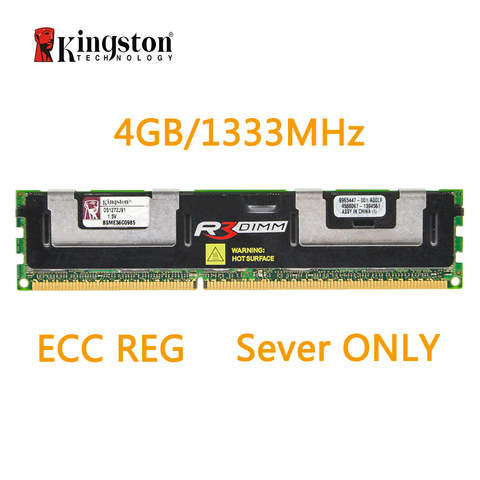 Kingston REG ECC memoria RAM DDR3 4G 1333MHZ 240pin 1,5 V D51272J91 trabajando solo en servidores ► Foto 1/2