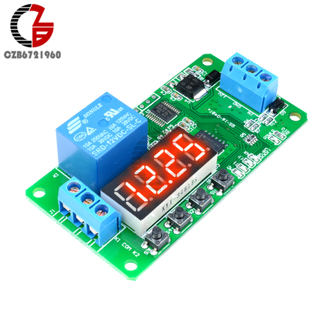 Relé de retardo de tiempo, 18 funciones, 5V 12V CE030, relé temporizador, interruptor de Control de temporizador PLC de ciclos, pantalla LED Digital para luz LED ► Foto 1/6