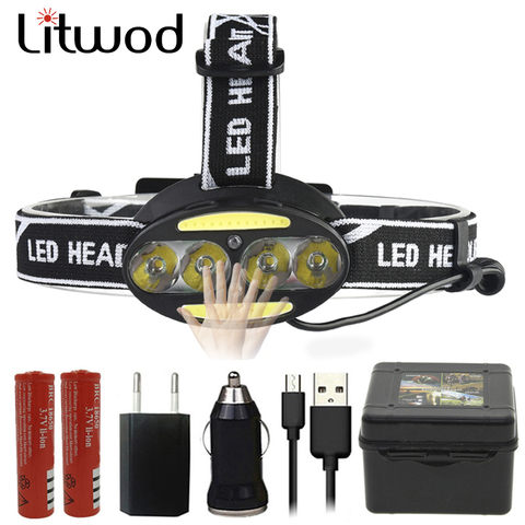 Litwod-faro delantero LED con sensor IR Z20, 4 x XM-L2, T6 + 2 x COB, linterna ► Foto 1/6