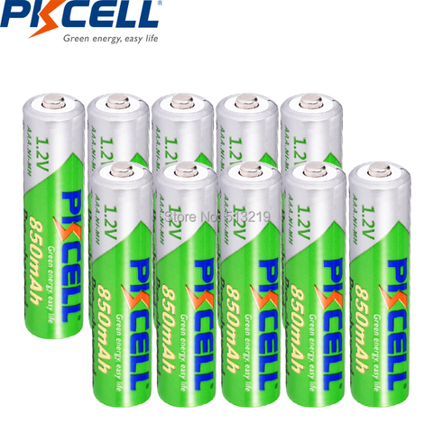 PKCELL-pilas recargables AAA, 850mAh, 1,2 V, NI-MH, LSD 3A, precargadas, NIMH, para juguetes, linterna, 10 Uds. ► Foto 1/5