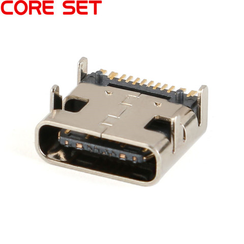 Conector hembra Micro USB-3.1 SMD 16P Tipo c, interfaz de transmisión Hd DIP4 para teléfonos inteligentes, enchufe final de carga, 10 Uds. ► Foto 1/4