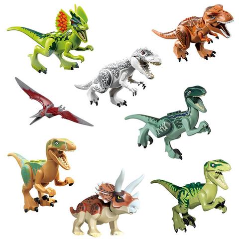 Bloques de construcción de dinosaurio de Jurassic World, conjunto de figuras de película de Indominus Rex, Parque jurásico, animales, Styx, Pantera Negra, Locking ► Foto 1/6