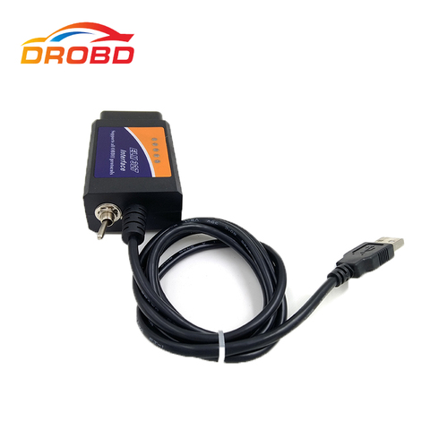 Mejor calidad ELM327 USB V1.5 con interruptor CH340 + 25K80 chip modificado para Ford ELMconfig Forscan HS-CAN/MS-CAN lector de código ► Foto 1/1