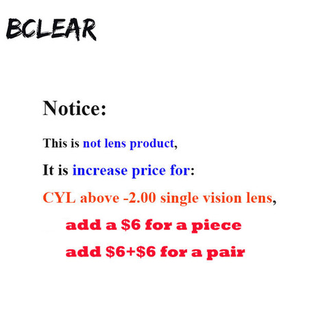 BCLEAR-no se puede pedir solo, aumento utilizado para lentes de visión individuales CYL sobre-200 ► Foto 1/1