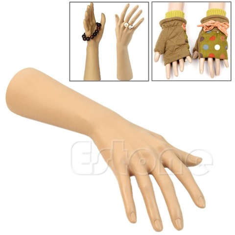 Reloj de pulsera con guante y soporte de mano de maniquí, modelo de uñas falsas, 1 unidad ► Foto 1/6