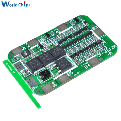 6 s 15A 24 V PCB BMS Placa de protección para 6 pack 18650 Li-ion Módulo de batería de litio nueva llegada ► Foto 1/6