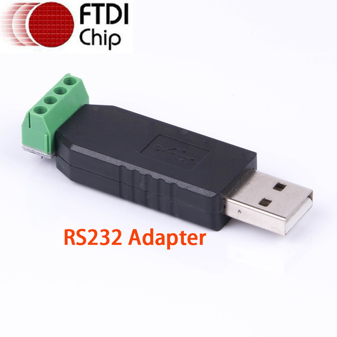 USB 2,0 RS 232 RS232 Cable Adaptador convertidor 4 Pin puerto serie FTDI Chip TX RX GND VCC 5V módulo de apoyo Win10/8/Vista/Android ► Foto 1/5