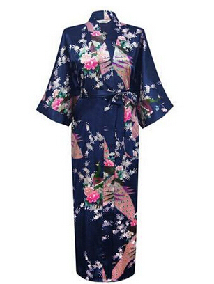 RB015 batas de satén para las novias boda, ropa de dormir de seda Pijama Casual bata de baño Animal rayón larga camisón de kimono para mujer XXXL ► Foto 1/6