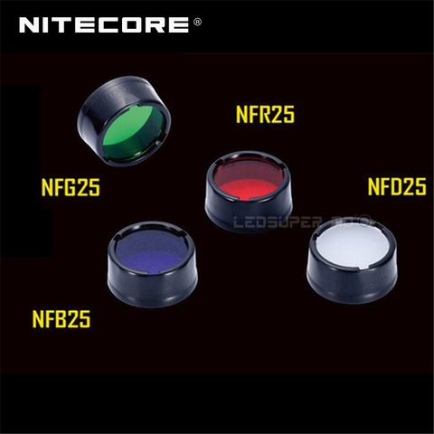 Nitecore-filtro de linterna multicolor, NFR25, NFB25, NFG25, NFD25, 25,4 MM, adecuado para linterna con cabeza de 25,4 MM ► Foto 1/5