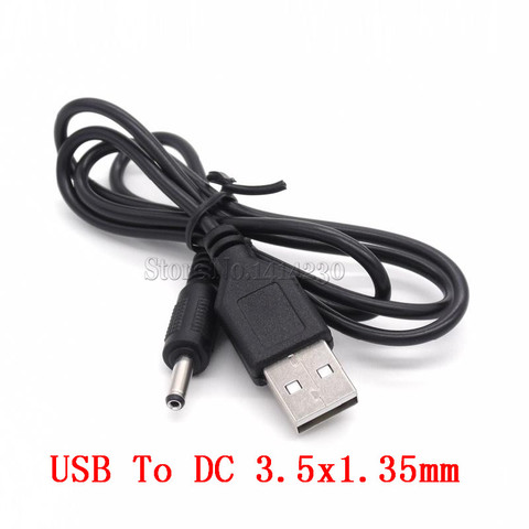 USB a DC macho de 3,5mm * 1,35mm Cable conversor de corriente Cable USB3.5 * 1,35 DC Jack longitud 60cm ► Foto 1/1