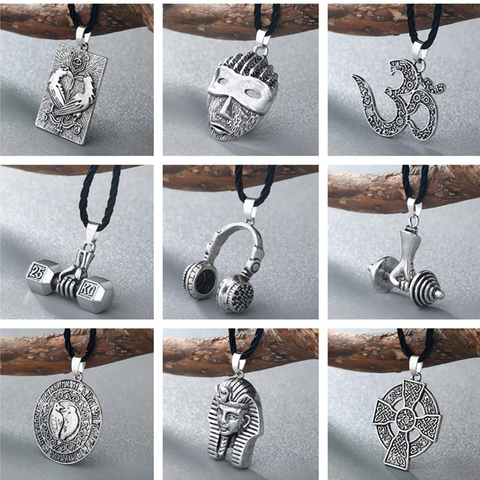 Cxwind-collar con colgante hecho a mano para hombre, amuleto pagano eslavo, con símbolo Solar, rueda eslava, Amuleto nórdico, Vikingo ► Foto 1/6