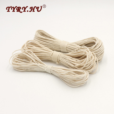 TYRY HU 10M cordón de algodón encerado para fabricación de joyas 1/1, 5/1 8mm cuerda encerada trenzado cadena hilo línea fuerte de seguro para el bebé ► Foto 1/6