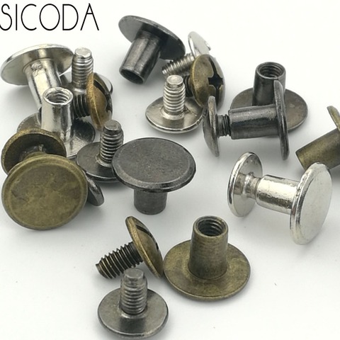 SICODA-tornillo de aleación para cinturón de cuero, 4/20 piezas, tornillo cruzado para cinturón, accesorios para equipaje ► Foto 1/3
