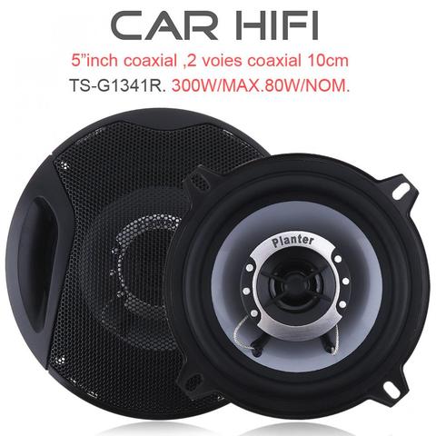 Altavoces para coche Coaxial HiFi de 5 pulgadas, 2 uds. De 300W, para puerta de vehículo, sonido de coche, música estéreo, altavoces de frecuencia de rango completo para coches ► Foto 1/6