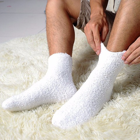 Calcetines de cachemir para hombre y mujer, 7 colores, muy cómodos, cálidos, para invierno, para dormir, suelo, hogar ► Foto 1/6