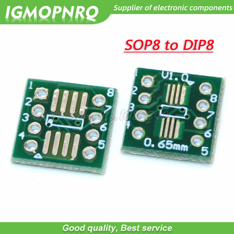 20 piezas TSSOP8 SSOP8 SOP8 a DIP8 placa de transferencia DIP Pin Board Pitch adaptador TSSOP-8 SSOP-8 SOP-8 A DIP-8 ► Foto 1/1