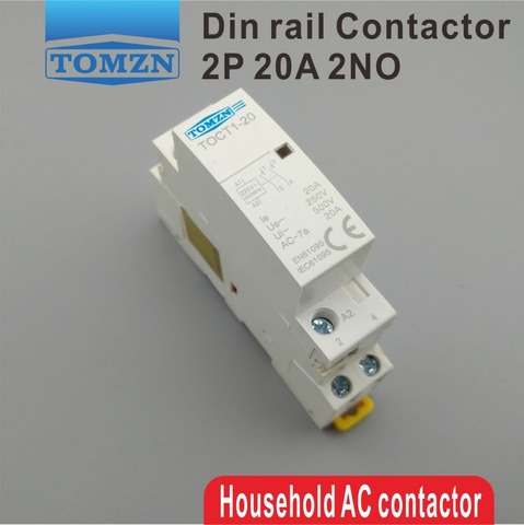 1 Uds TOCT1 2P 20A 220V/230V 50/60HZ, carril Din hogar ac contactor Modular 2NO ► Foto 1/6