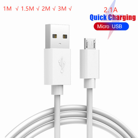 Cable Micro USB de carga rápida para Samsung, S6, Xiaomi, tabletas y teléfonos móviles, 1M, 1,5 M, 2M, 3M ► Foto 1/6