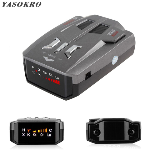 Auto coche Anti Radar Detector de señal (inglés/Ruso) para vehículo V9 velocidad de alerta de voz de alerta 16 banda pantalla LED Detector ► Foto 1/6