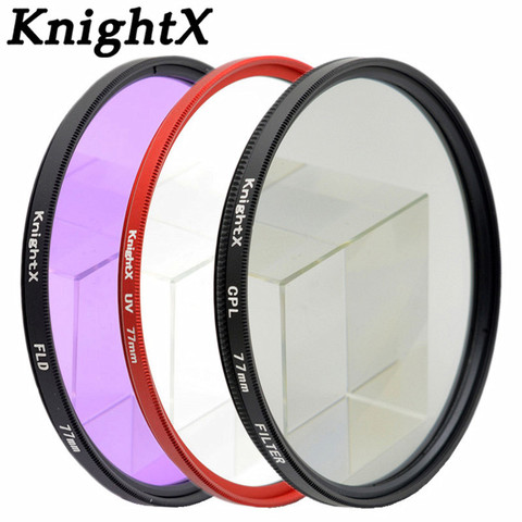 KnightX 52 55 58 67 77 mm FLD UV CPL MC MCUV filtro para Sony Pentax Nikon Canon D5200 D5300 D3300 D5500 100D EOS 400D 550D 500D ► Foto 1/5